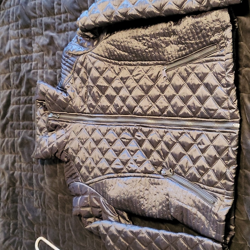 Andrew Marc Silver puffer jacket